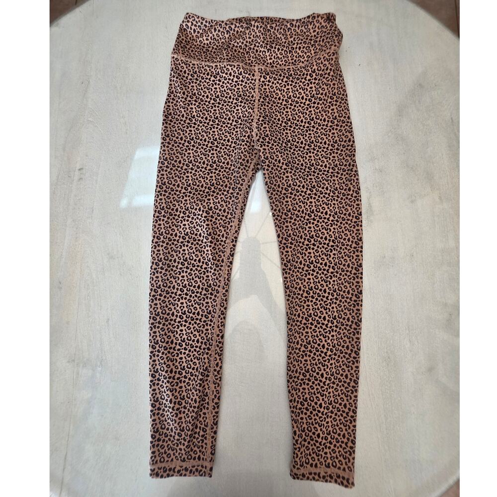 Allfenix Women's High Waisted Activewear Leggings SZ Large Leopard Print